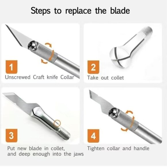 Precision Cutting Knife Set Hand Tools Art Hobby Craft Non Slip 13 Pieces - Picture 5 of 16